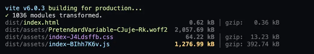 매우 큰 빌드 사이즈