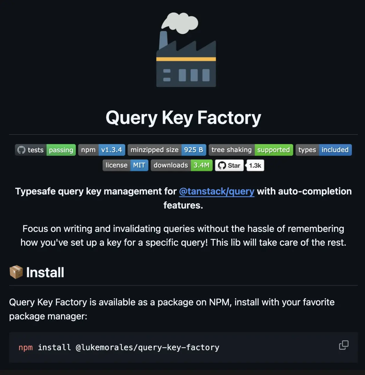 Query Key Factory 라이브러리